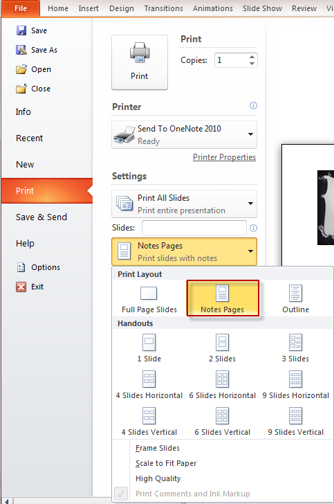 how to use onenote powerpoint presentation